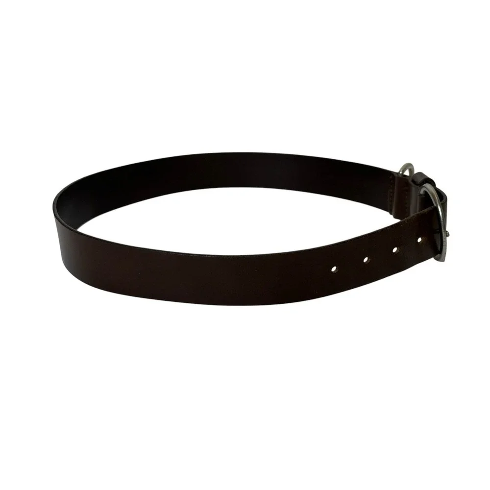 Genuine Italian Leather Brown Belt With Buckle Unisex Medium‎ 29